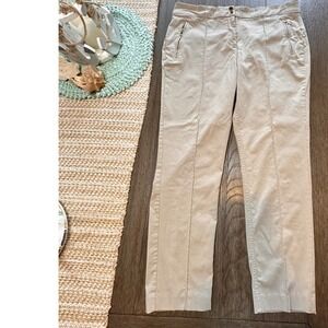 Alfani Ankle Pants Zipped Pockets Stretch Casual Beige Size 14
